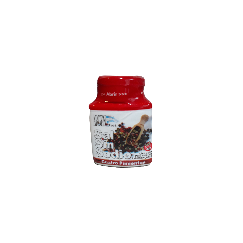 Sal (SIN SODIO) sabor 4 pimientas x70g
