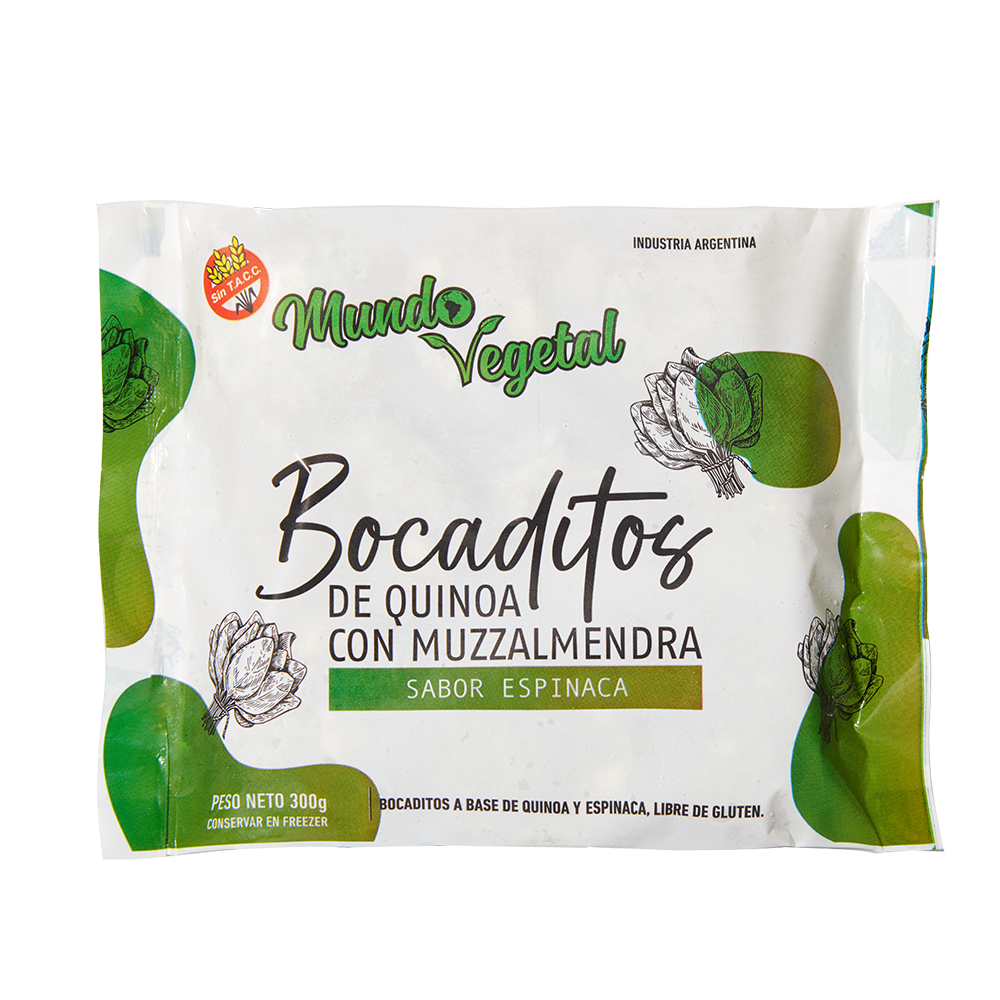 Bocaditos ESPINACA y quinoa x300g - Mundo Vegetal