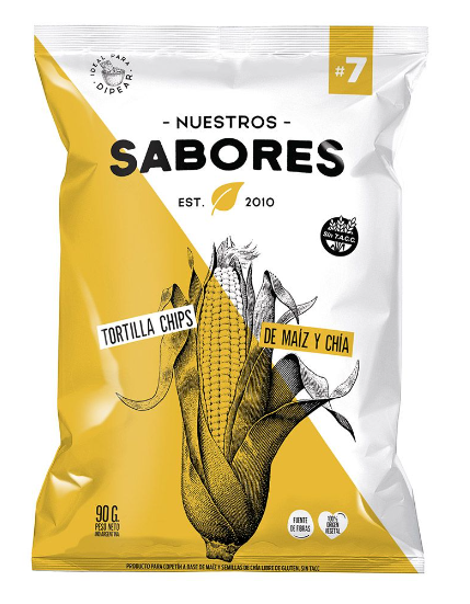 Chips de maiz y chia - Nuestros Sabores