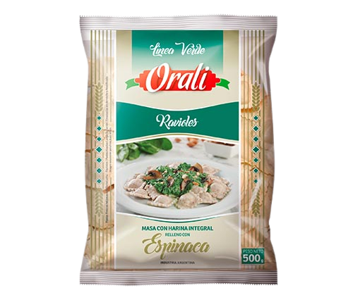 RAVIOLES RELLENOS DE ESPINACA x500g - Orali