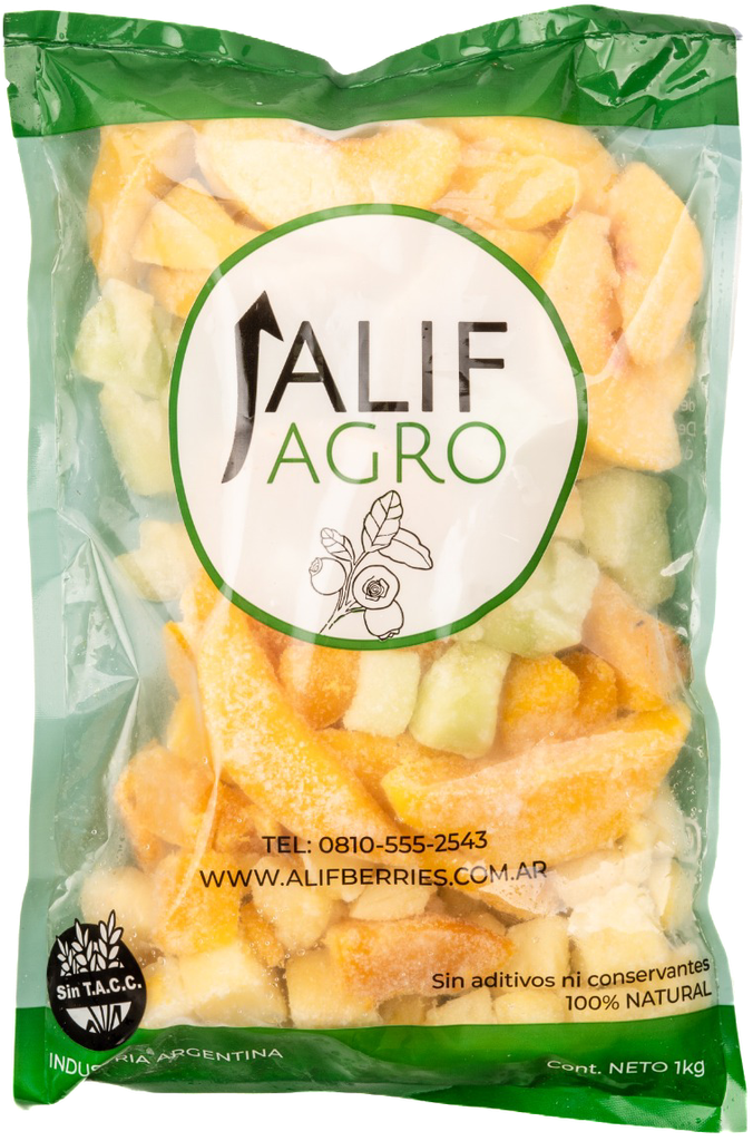 MIX TROPICAL congelado (mango, melon, anana y durazno) x1kg - Alif