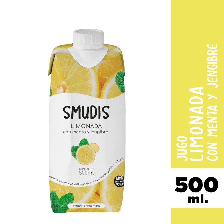 SMUDIS de LIMONADA con MENTA y JENGIBRE x500ml - Biba