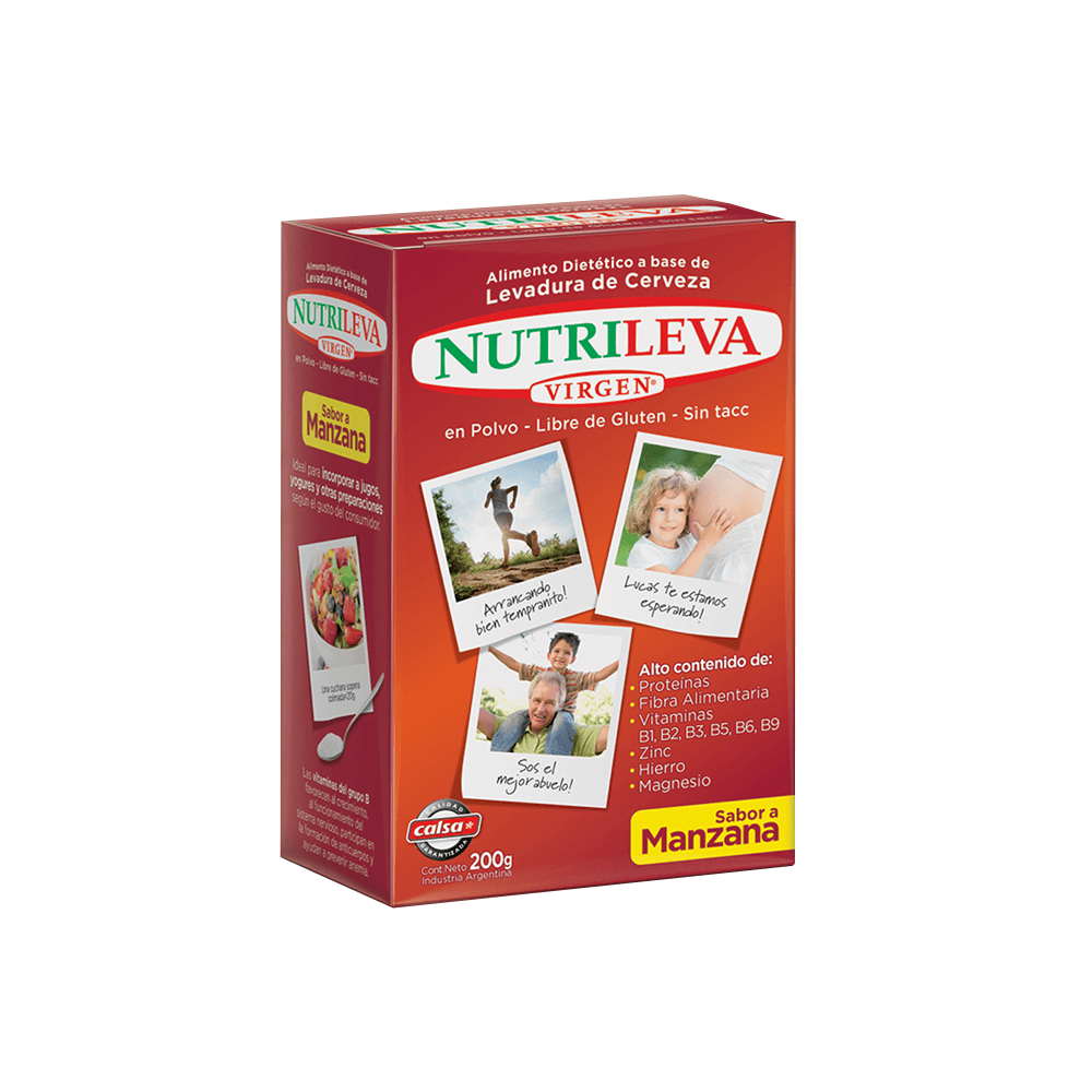 Levadura de cerveza sabor MANZANA x200g - Nutrileva