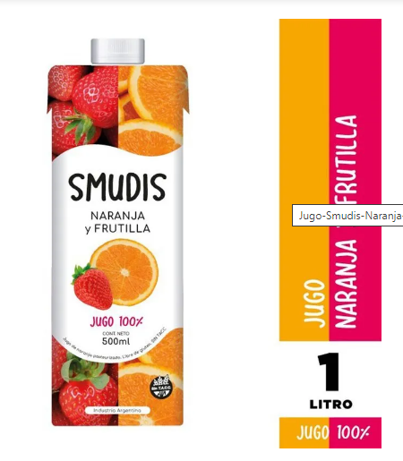 SMUDIS de NARANJA y FRUTILLA x1l - Biba