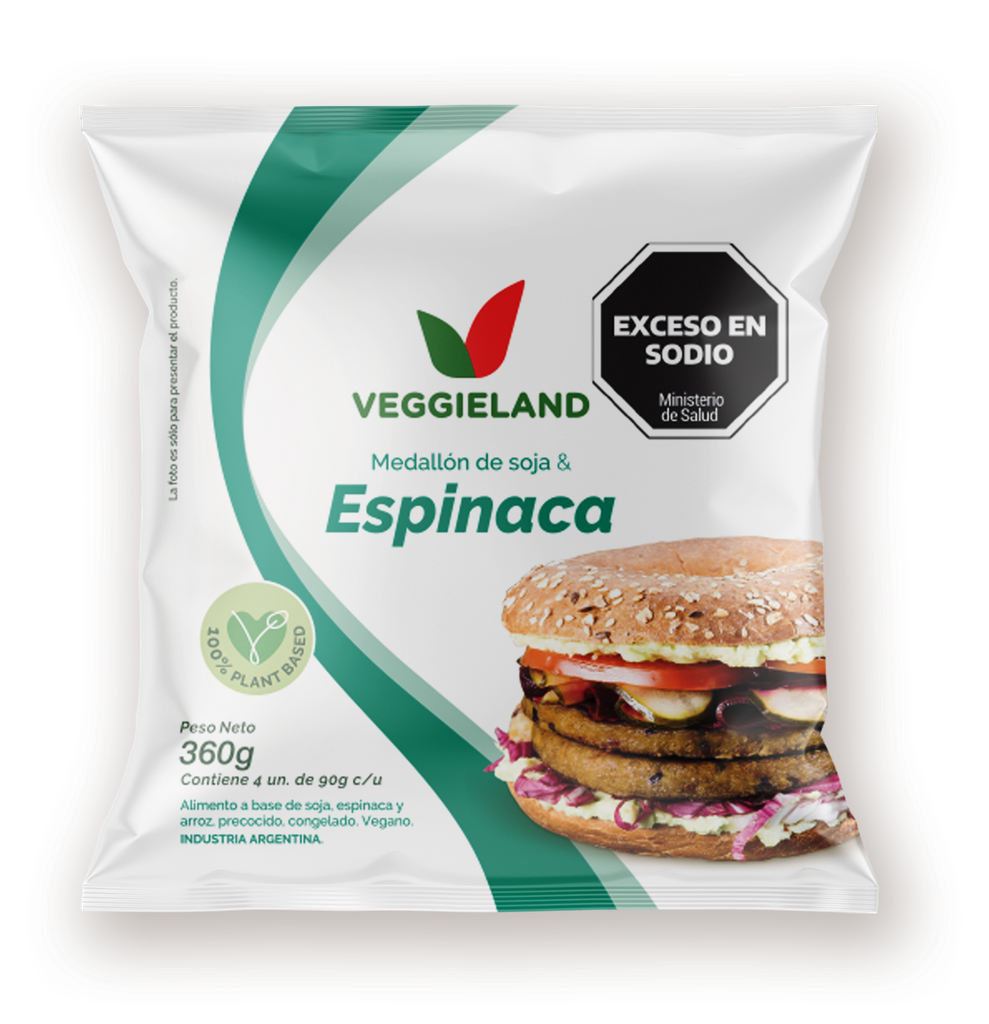 Medallones de SOJA y ESPINACA x4 unidades - Veggieland