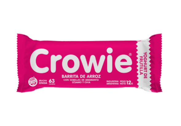 Caja x12 Barras de ARROZ sabor FRUTILLA - Crowie