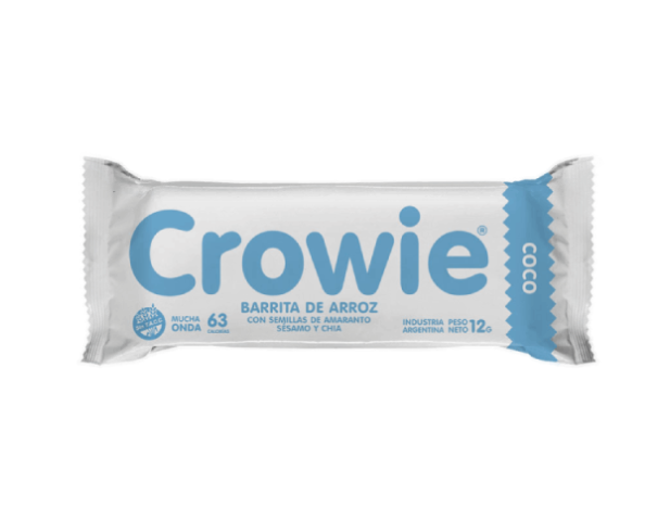 Caja x12 Barras de ARROZ sabor COCO - Crowie