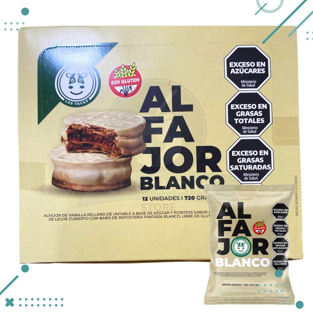 Caja x12 alfajores BLANCO - Felices