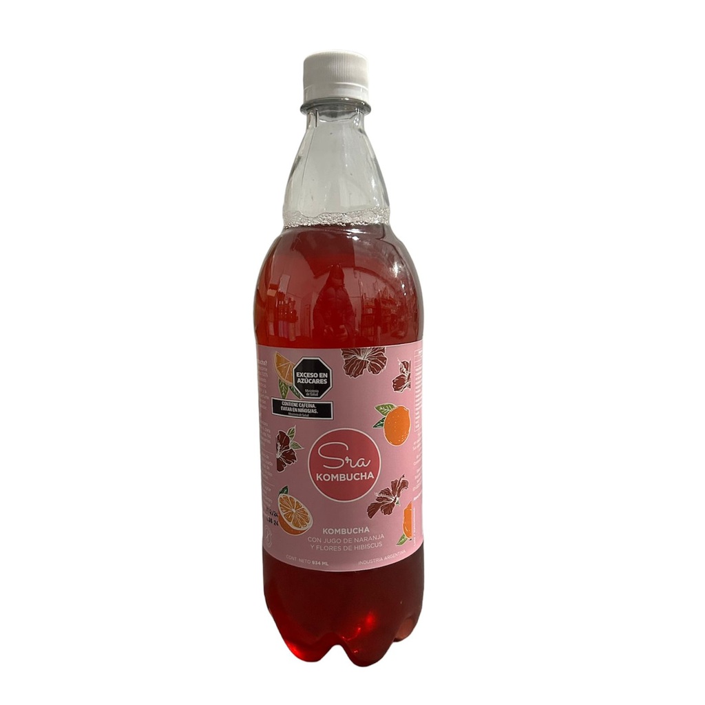 Kombucha de HIBISCUS x934ml - Sr Kefir