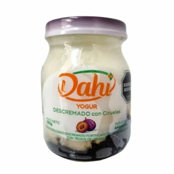 Yogur batido descremado c/pulpa CIRUELA - Dahi