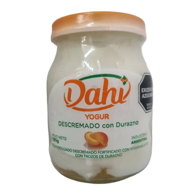 Yogur batido descremado c/pulpa DURAZNO - Dahi