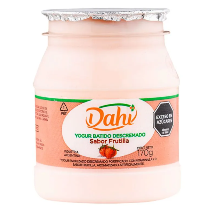 Yogur batido descremado sabor FRUTILLA - Dahi