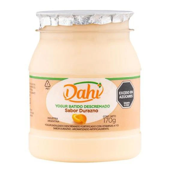 Yogur batido descremado sabor DURAZNO - Dahi