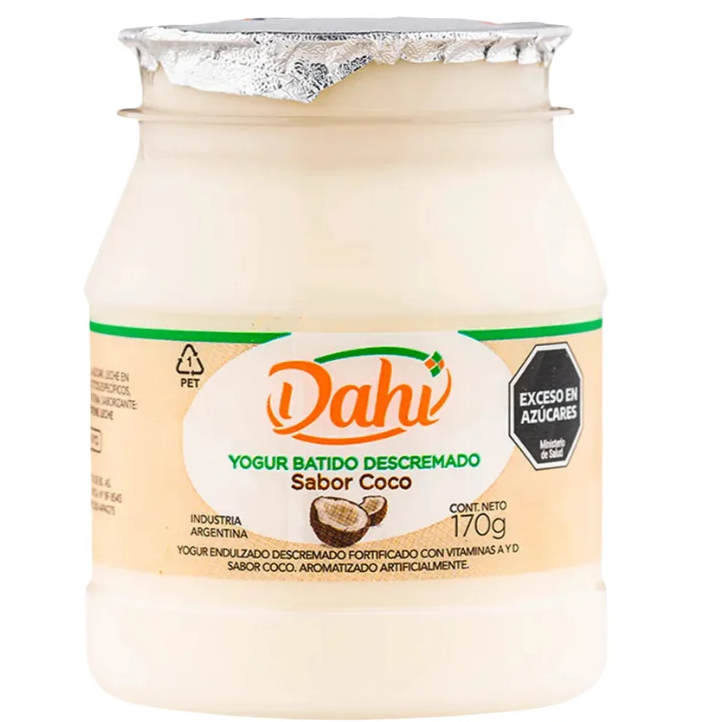 Yogur batido descremado sabor COCO - Dahi