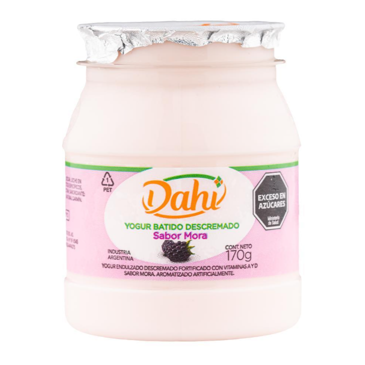 Yogur batido descremado sabor MORA - Dahi