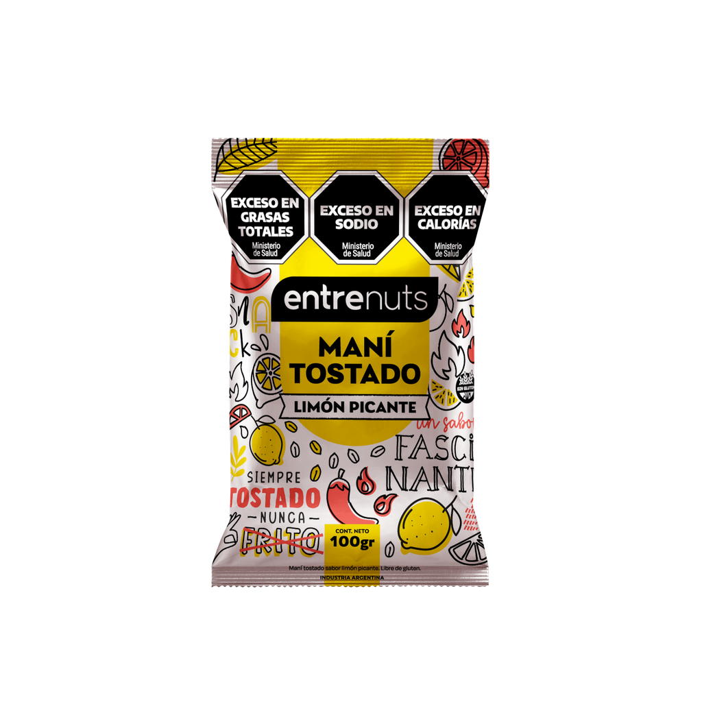 Mani sabor LIMON PICANTE x100g - Entrenuts