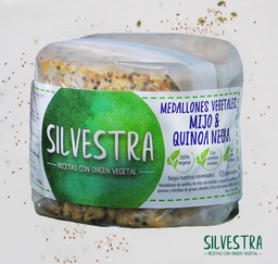 [284] Medallones de mijo y quinoa negra x4 unidades - Silvestra