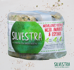 [280] Medallones de AMARANTO, mijo y espinaca x4u - Silvestra
