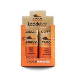 [505] Caja x12 barritas RAW NARANJA y CACAO - LadduBar