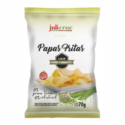 [1170] Papas fritas sabor CREMA y CIBOULETTE x70g - Juli Croc