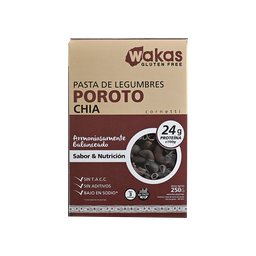 [3259] Pasta proteica fusilli poroto negro, alubia y chia x250g - Wakas